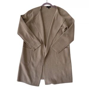 Elegant Tan Open Front Cardigan
